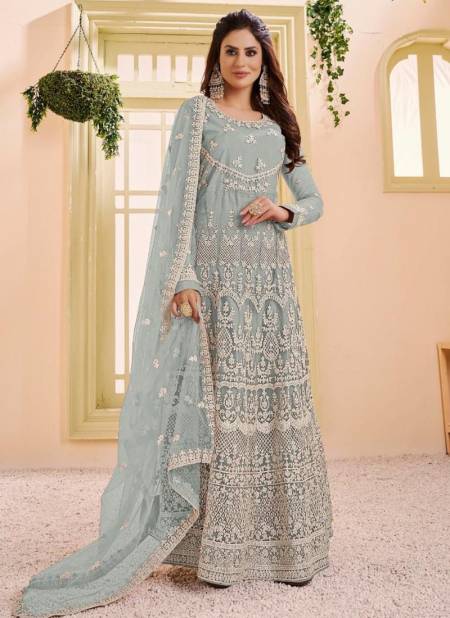 Sea Green Colour VOUCH NOORA 4 Heavy Wedding Wear Long Anarkali Salwar Suit Collection 11002